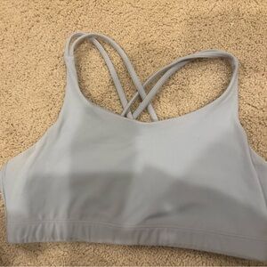Athleta Light Gray Crossback Sports Bra